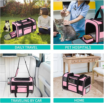 20" Large Cat Carrier Soft Side Dog Carrier Pet Carrier - Image 6