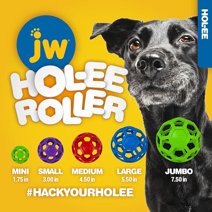 JW Pet HOL-ee Roller™, Dog Toy Puzzle Ball, Natural Rubber - Image 8