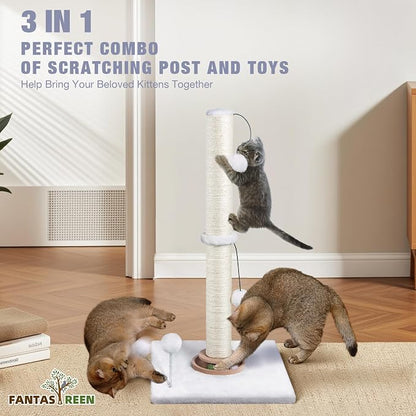 Fantasreen 31" Cat Scratching Post Kitten Toys - Image 6