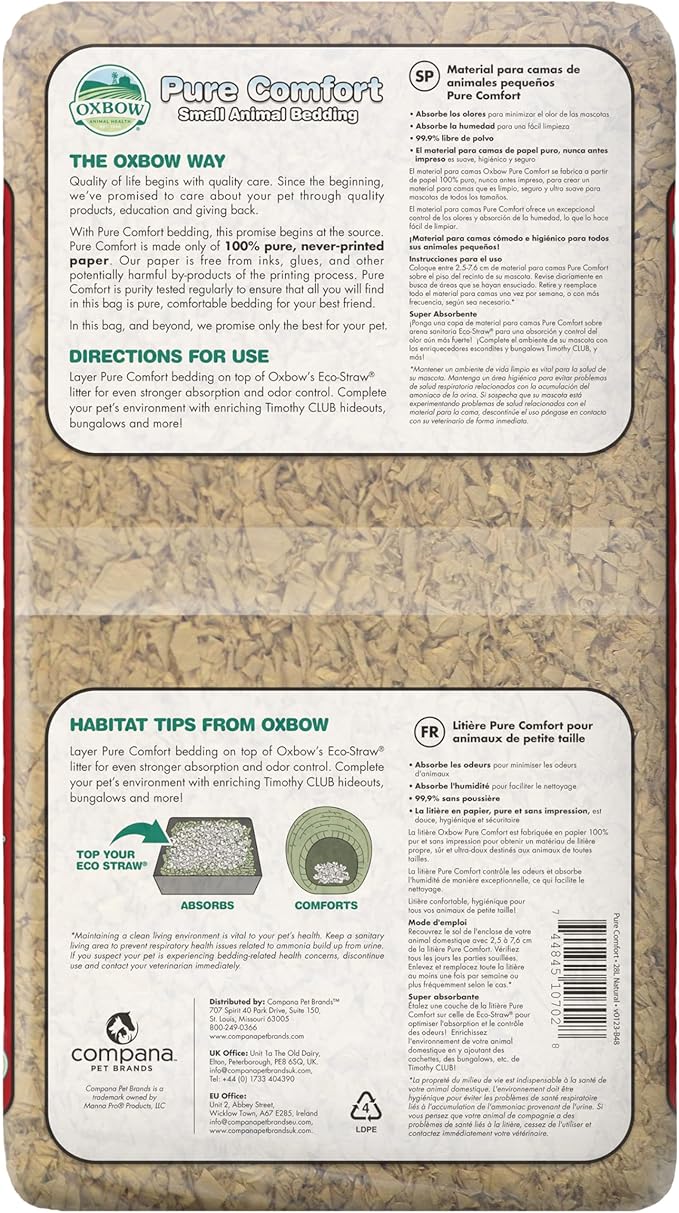 Oxbow Pure Comfort Bedding, & Guinea Pig Bedding, Bunny Supplies - Image 2