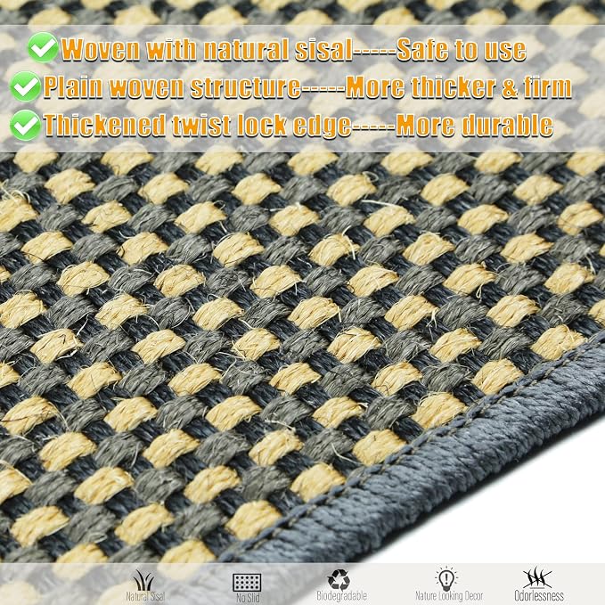 Cat Scratching Mat, 23.6 x 15.7inch Sisal Cat Scratchers - Image 3