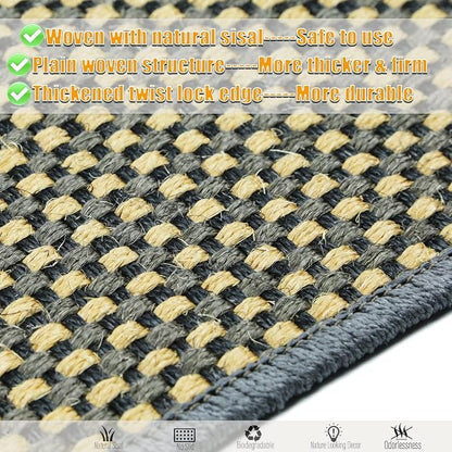 Cat Scratching Mat, 23.6 x 15.7inch Sisal Cat Scratchers - Image 3