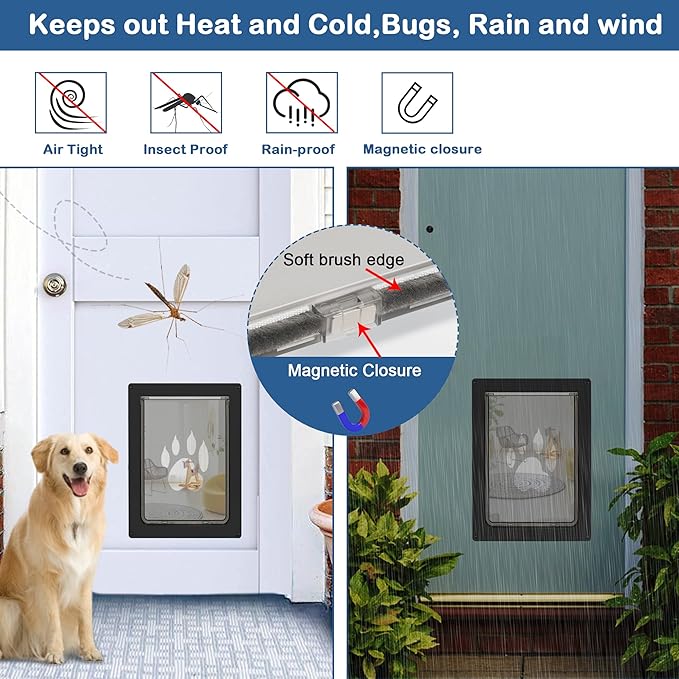 CEESC Large Dog Door for Pets Up to 100 lb, Weatherproof Pet Door for Cats and - Image 4