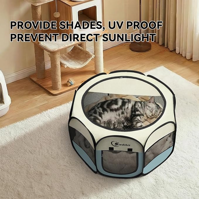 Dog Cat Playpen, Puppy Pet Playpen Indoor - Image 5