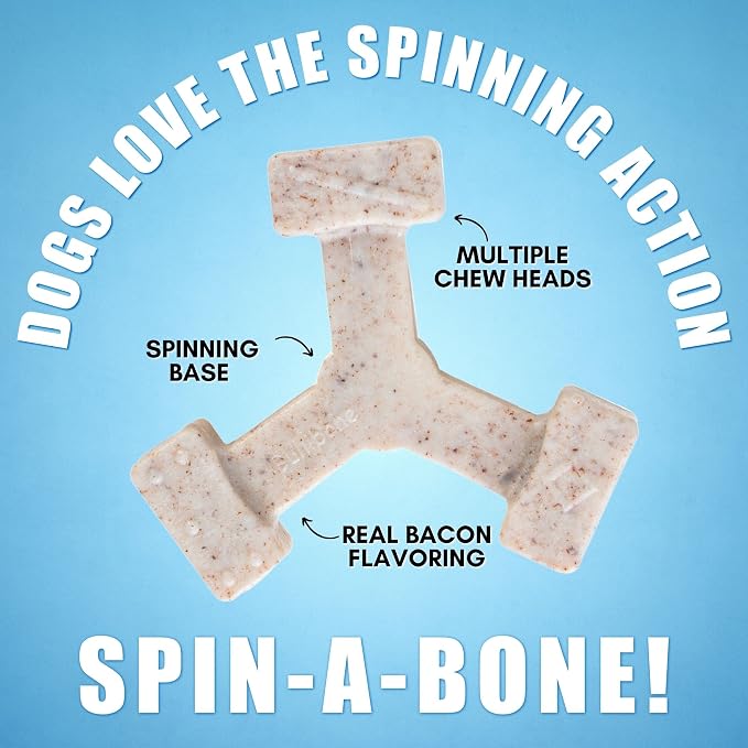 Bullibone Nylon Dog Chew Toy Spin-a-Bone - Image 4