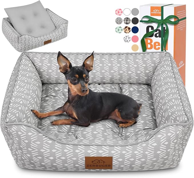 Rectangle Cat Dog Bed for Large Medium Small Pets Indoor Outdoor Machine by Zerbuger