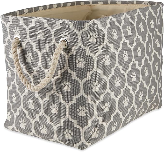 Bone Dry Pet Storage Collection Lattice Paw Print, Small Rectangle by BoneDry