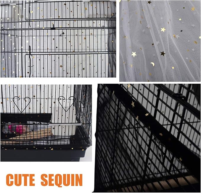 QBLEEV Extra Large 29.5" Mesh Bird Seed Catcher, Bird Cage Guard Cover - Image 3