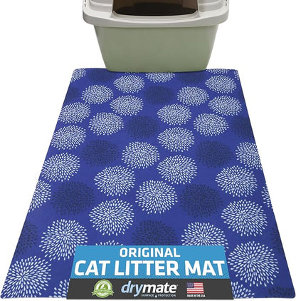 Drymate Cat Litter Box Mat, Litter Trapping Mat, Waterproof, Urine-Proof by Drymate