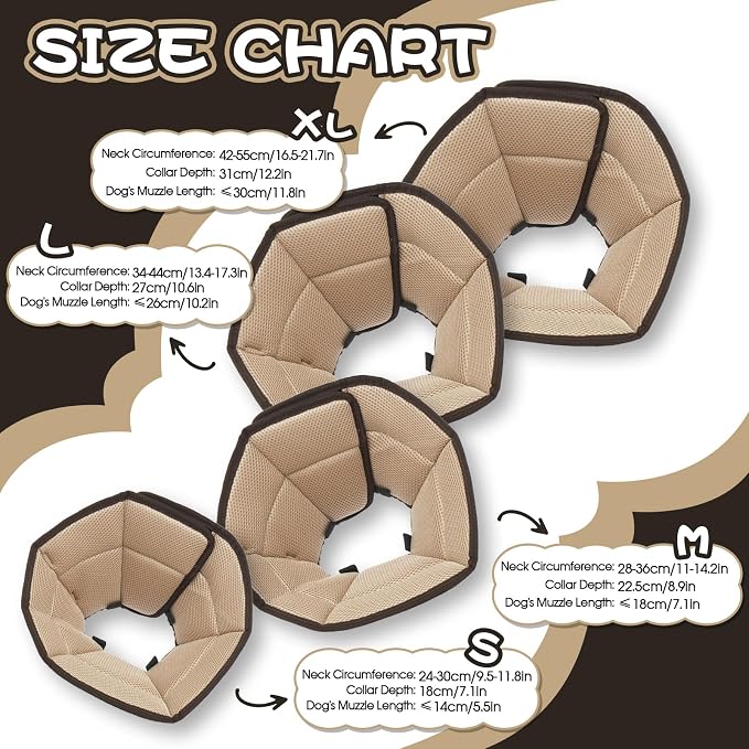 Dog Cone for Large Dogs After Surgery, Soft Dog Cone Collar for Dogs to Stop - Image 2