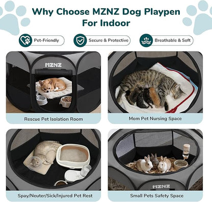 Dog Cat Playpen, Portable Puppy Pet Crate Indoor - Image 3