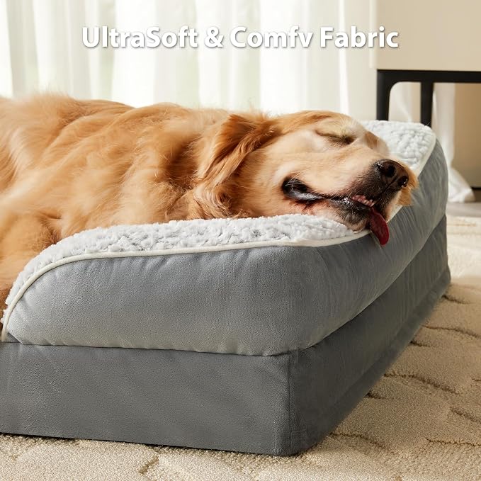 Orthopedic Dog Bed for Extra Large Dogs, Egg Crate Foam Bed for Extra Large Dogs - Image 3