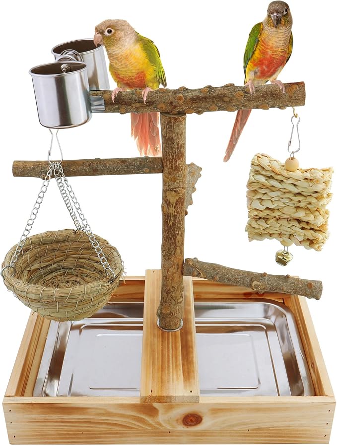 Mogoko Natural Bird Perches Playground, Cage Accessories, Toys Playground by Mogoko