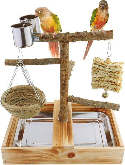 Mogoko Natural Bird Perches Playground, Cage Accessories, Toys Playground by Mogoko