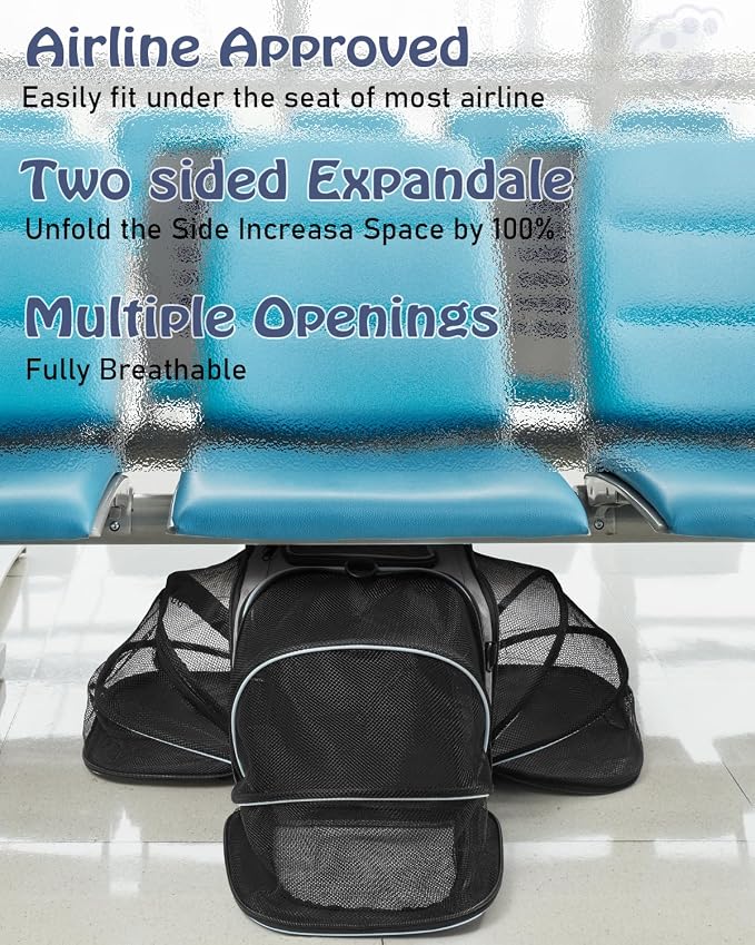 Siivton Cat Carrier, 4 Sided Expandable Pet Carrier - Image 3