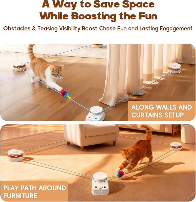 Interactive Cat Toy for Indoor Cats – Automatic Moving & Enrichment Toy for - Image 4