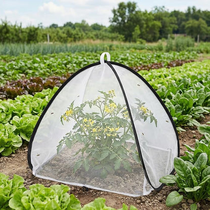 2 Pcs Pop Up Insect Barrier Plant Cover Tent, Garden Net Cage Bird Insect Guard - Image 6
