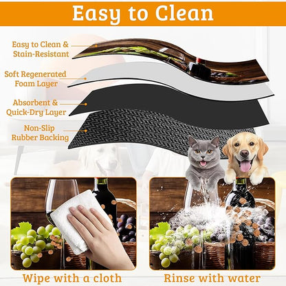Pet Feeding Mat, Non-Slip Water Bowl Placemat, Pet Supplies 12" x 20" - Image 5