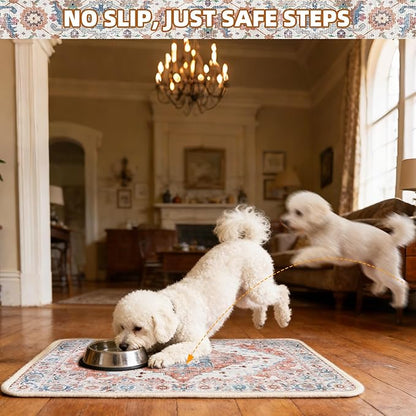 PUPTECK Dog Food Mat, Absorbent Pet Feeding Bowl Mat, Non-Slip Dog Mat - Image 6