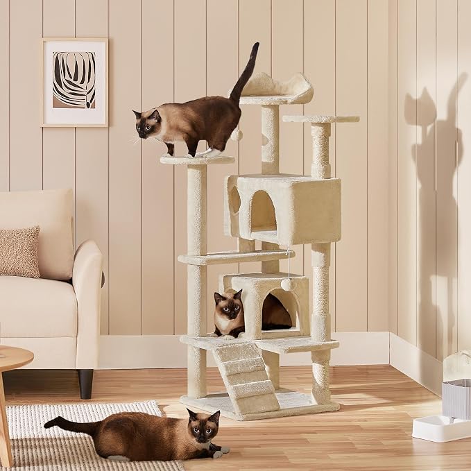 Yaheetech 54in Cat Tree Tower Condo Furniture Scratch Post - Image 2