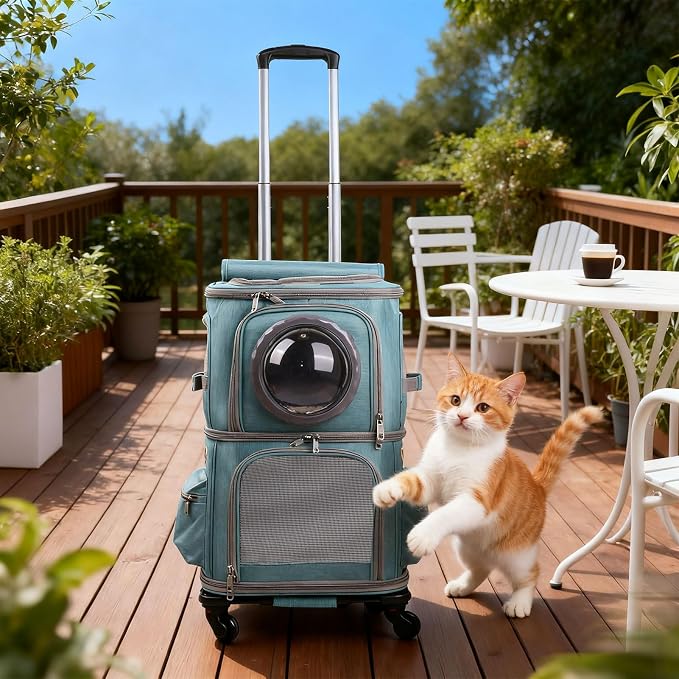 2-in-1 Pet Carrier Backpack for Two Cats or One Dog - Image 7