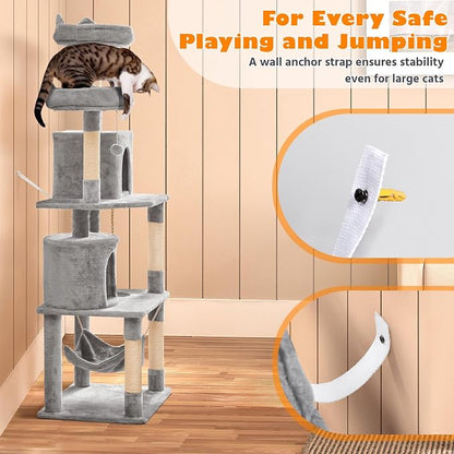 Topeakmart Cat Tower for Indoor Cats, Cat Activity Center - Image 9