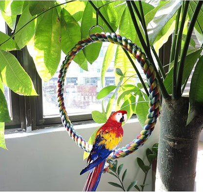 WishLotus Bird Swing, Cotton Rope Swing - Image 3