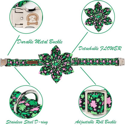 MR. CHUBBYFACE St.Patrick's Clover Dog Collar - Image 2