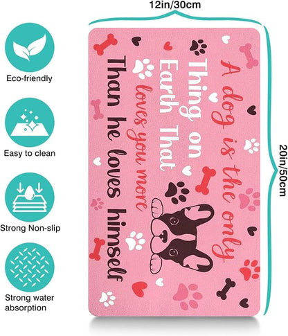 Pet Feeding Mat for Floors Waterproof Dog Mat for Food and Water Absorbent - Image 4