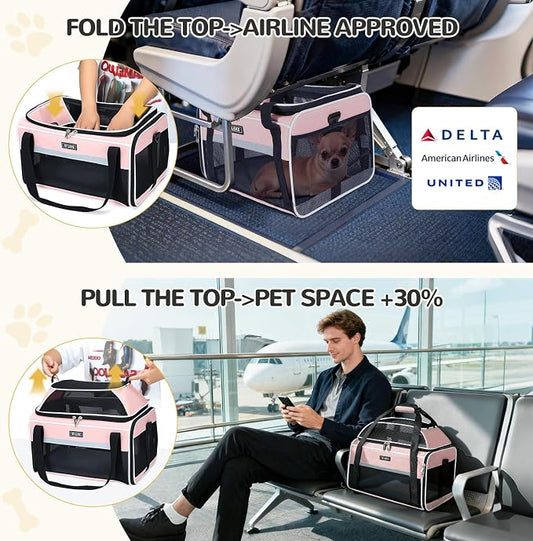 Lekereise Top-Expandable Pet Carrier 18x11x11Inch Delta American United Airline - Image 2