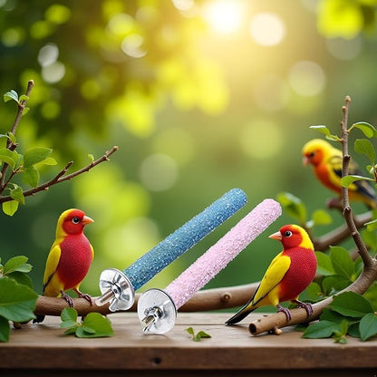 2 Pcs Bird Perch Stand Toy, Random Bird Perch Stand Toy Wood Parrot Grinding - Image 4