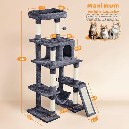 Yaheetech 54in Cat Tree Tower - Image 3