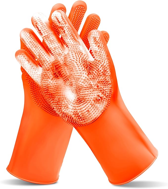 Pet Grooming Gloves—Heat Resistant Dog Washing Gloves by MAIIU