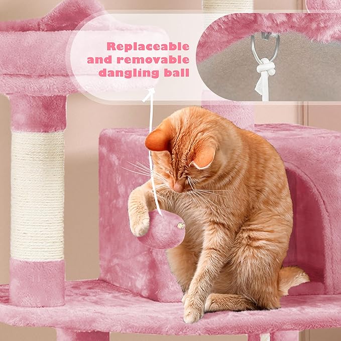 Yaheetech 62.5inches Cat Tree Cat Tower Cat Condo - Image 6