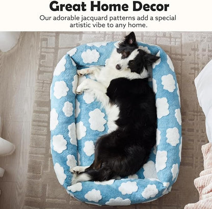JOEJOY Cute Dog Bed Medium Size Dog, Rectangle Soft Furry Dog Beds - Image 4