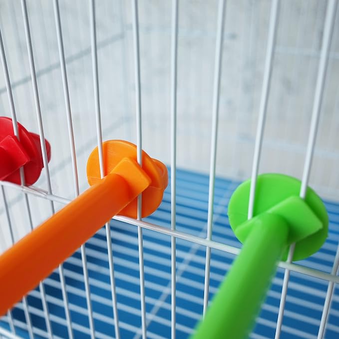 8 Canary Finch Budgie Bird Cage Universal Plastic Stand Perches Holders（5.7 - Image 3