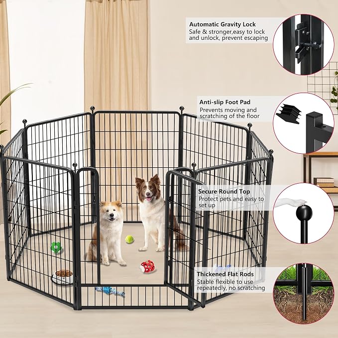 Dog Playpen 40 inch 20 Panels Indoor Outdoor Dog Pen - Image 4
