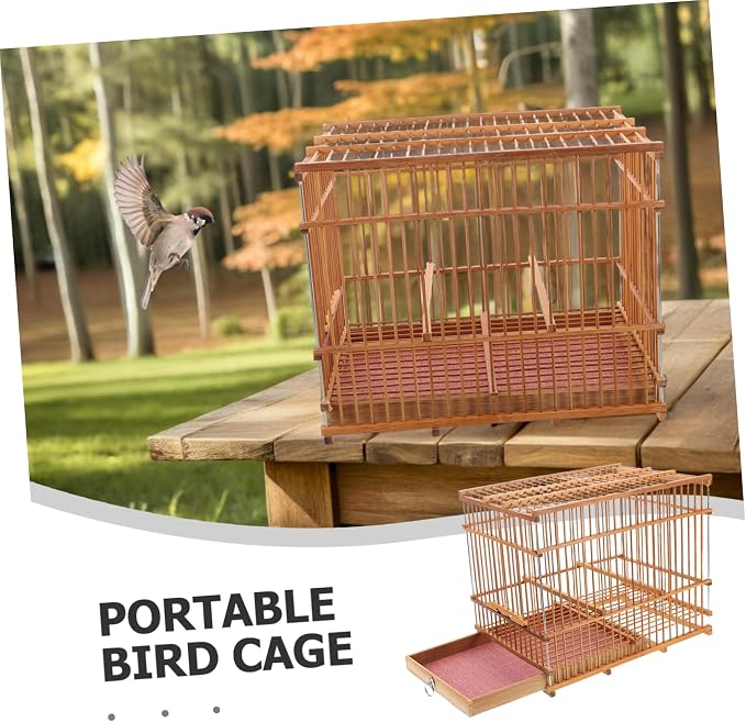 Lightweight Bird Cage Portable Woven Bird Carrier - Image 8