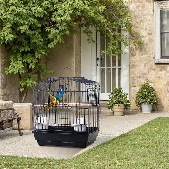 Travel Bird Cage 20.5x18.1x14.2 Inch, Portable Bird Carrier - Image 4