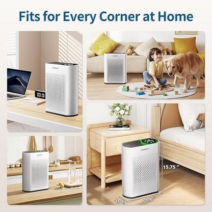 Air Purifier for Large Room, Cleans 2, 400 ft² in 30 Mins, 3-Stage True HEPA - Image 5