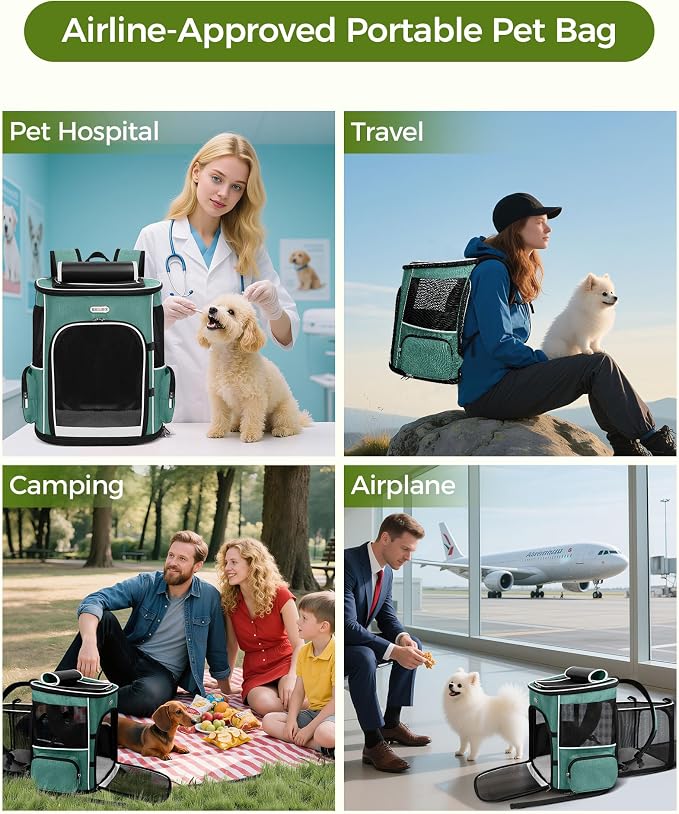 BAGLHER Expandable Cat Carrier Backpacks, Retractable Pet Carrier Backpack - Image 2