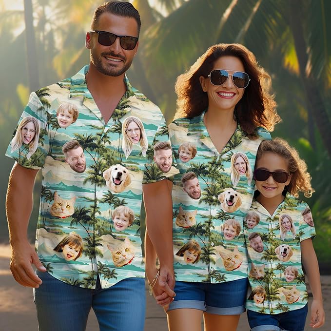 Custom Hawaiian Shirt with Face Photo Picture - Image 3