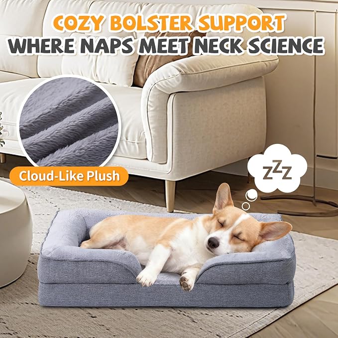 Makigued Orthopedic Dog Bed for Medium Dogs Egg Crate Foam Pet Sofa - Image 3