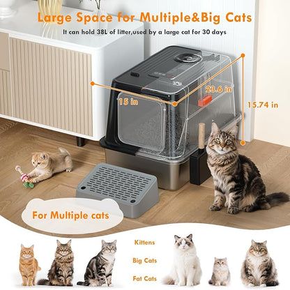 Breeze Litter Box System Stainless Steel Litter Box - Image 5