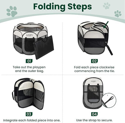 Love's cabin Pet Puppy Dog Playpen, Large Dog Tent Crates Cage Indoor/Outdoor - Image 8