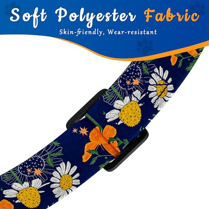 Dog Collar with Butterflies Print, Daisy Boys Girls Puppy Collar - Image 4