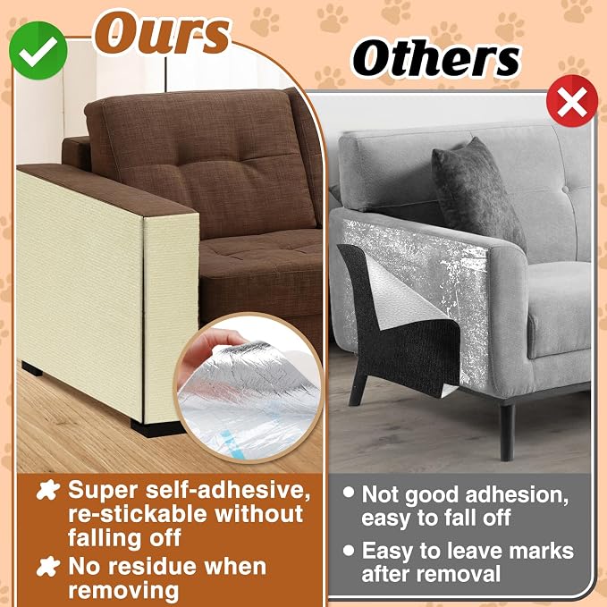 78.7''x14.6'' Trimmable Cat Scratch Furniture Protector - Image 2