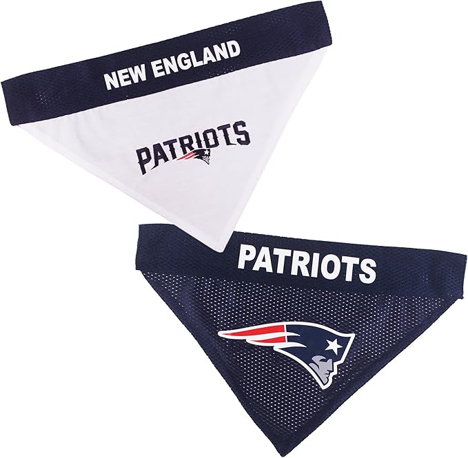 Pets First NFL New England Patriots Reversible Bandana Size XX-Large by PETSFIRST