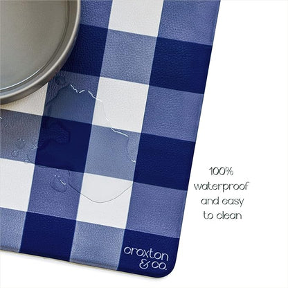 CROXTON & CO. Non-Slip Faux Leather Pet Feeding Mat - Image 4