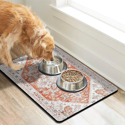 Dog Food Mats for Floors Absorbent, Pet Cat Food Mat - Image 2